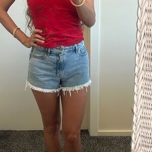 PacSun High Rise Festival Denim Shorts Size 25